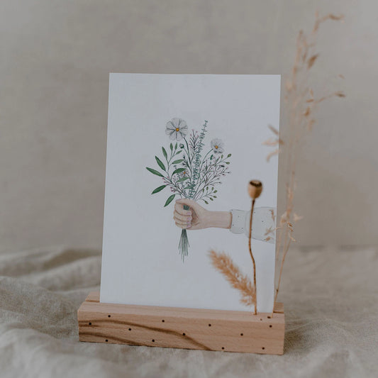 Postkarte "Blumenhand"