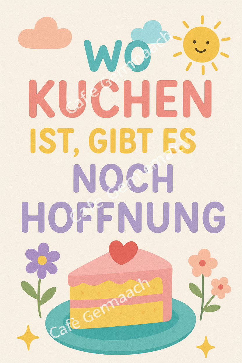 "Wo Kuchen ist" - digitale Grußkarte