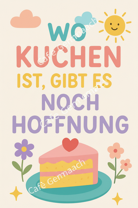 "Wo Kuchen ist" - digitale Grußkarte