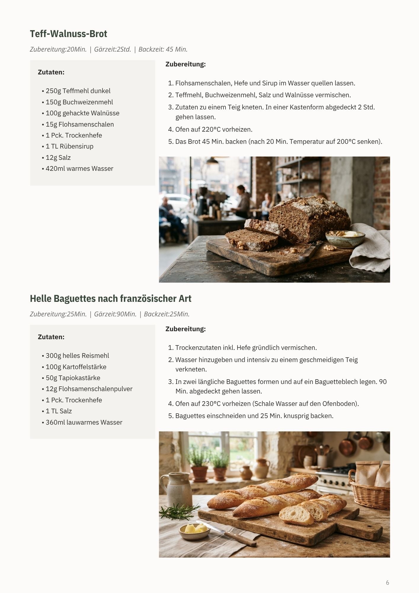 Glutenfrei Backen | digitales Kochbuch mit glutenfreien Backrezepten
