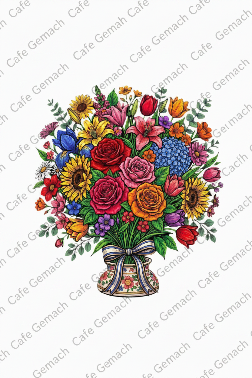 "Blumenstrauß" - digitale Grußkarte