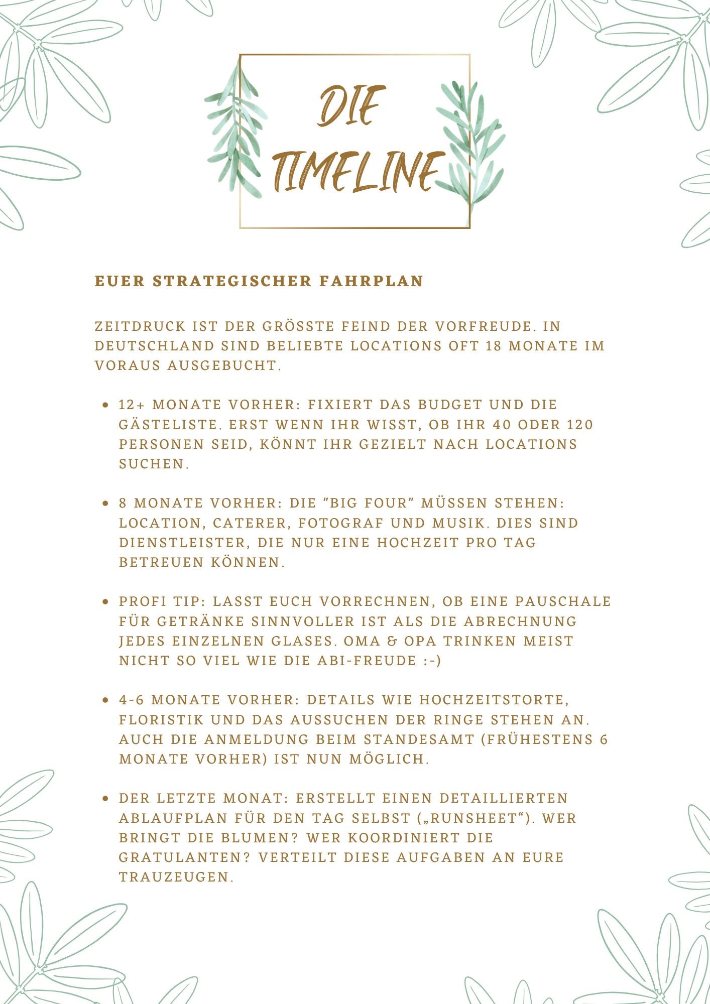 "Der ultimative Hochzeits-Leitfaden" | digitaler Ratgeber für die Hochzeitsplanung