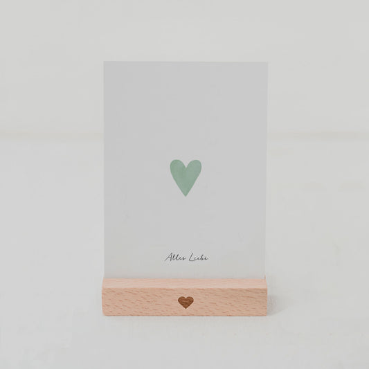 Glückwunschkarte | Herz | Mint