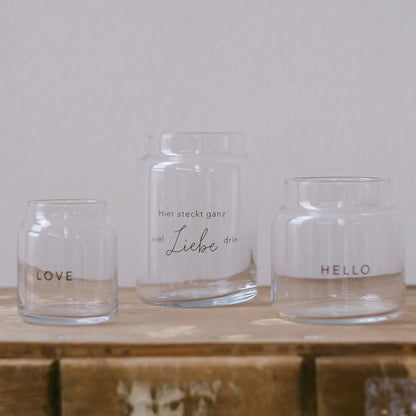 Vase aus Glas | "Liebe"